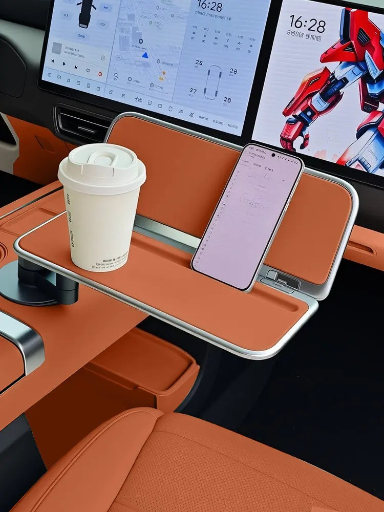 Back Seat Car Table - Center Console Small Table Foldable Cup