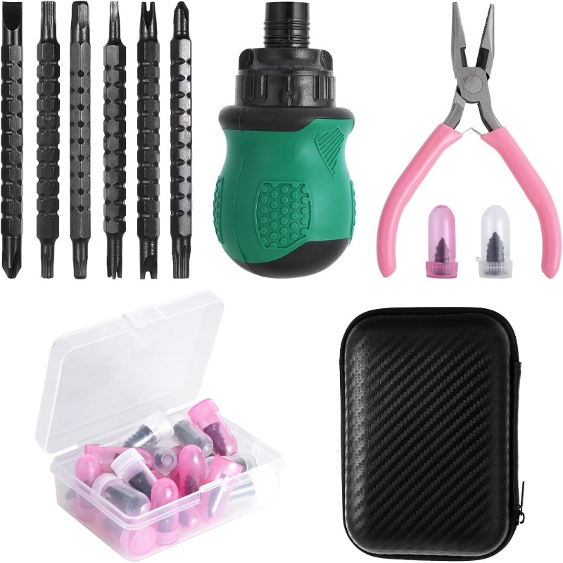Car Emergency Tool Kit - Tire Repair Rubber Nail Tool Set,