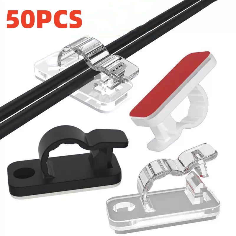Car Cable Organizer - 10/50Pcs Self Adhesive Cable Clips Cord