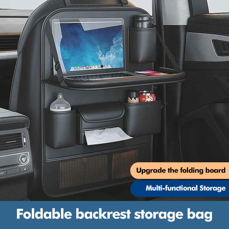 Back Seat Car Table - Car Seat Back Multi-function Storage Bag