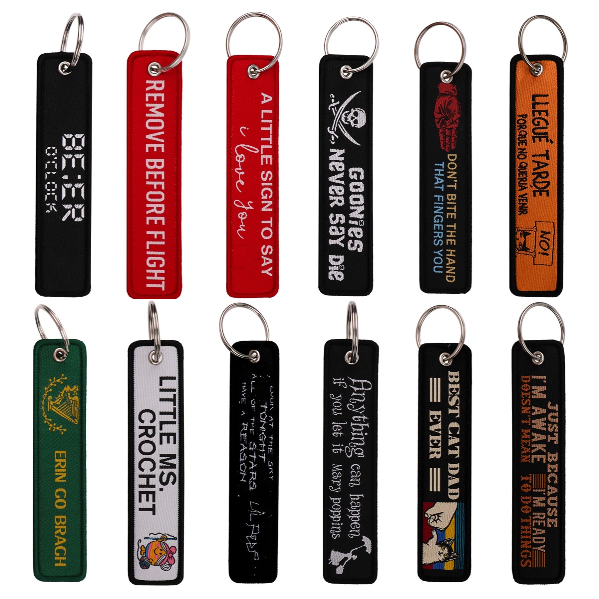 1pcs Quotation Embroidered Key - Car Accessories Quotation review and price
