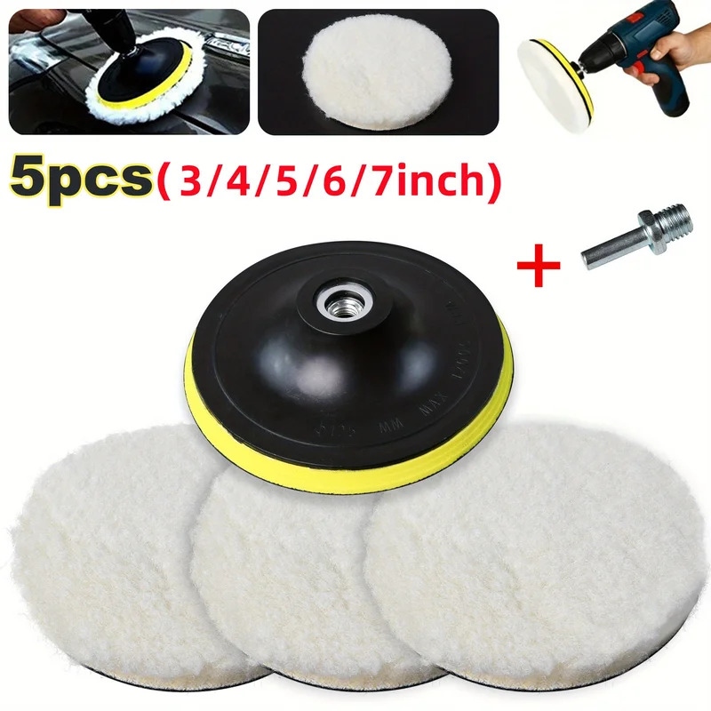 5PCS 7/6/5/4/3inch Car Polishi - Car Wax Polishing Pad review and price