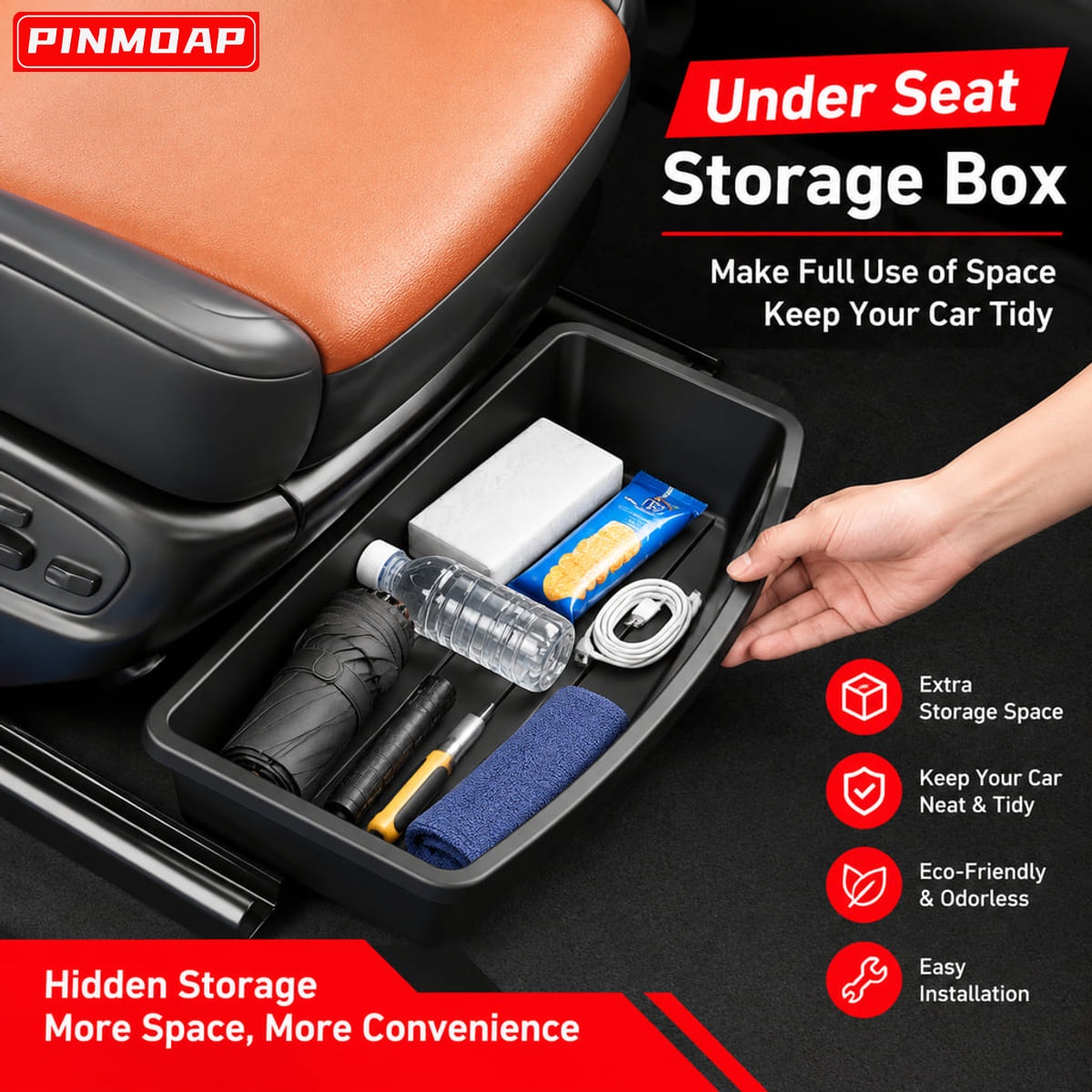 PINMOAP Under Seat Car Storage - Car Cable Organizer review and price