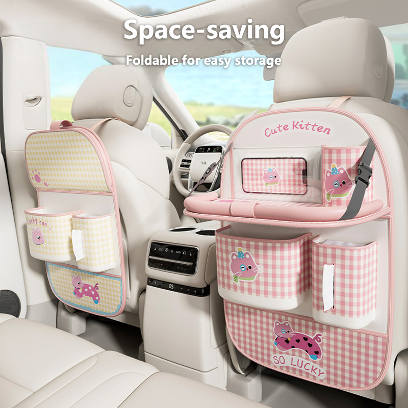 Lovely Cat Car Seat Back Stora - Back Seat Car Table review and price