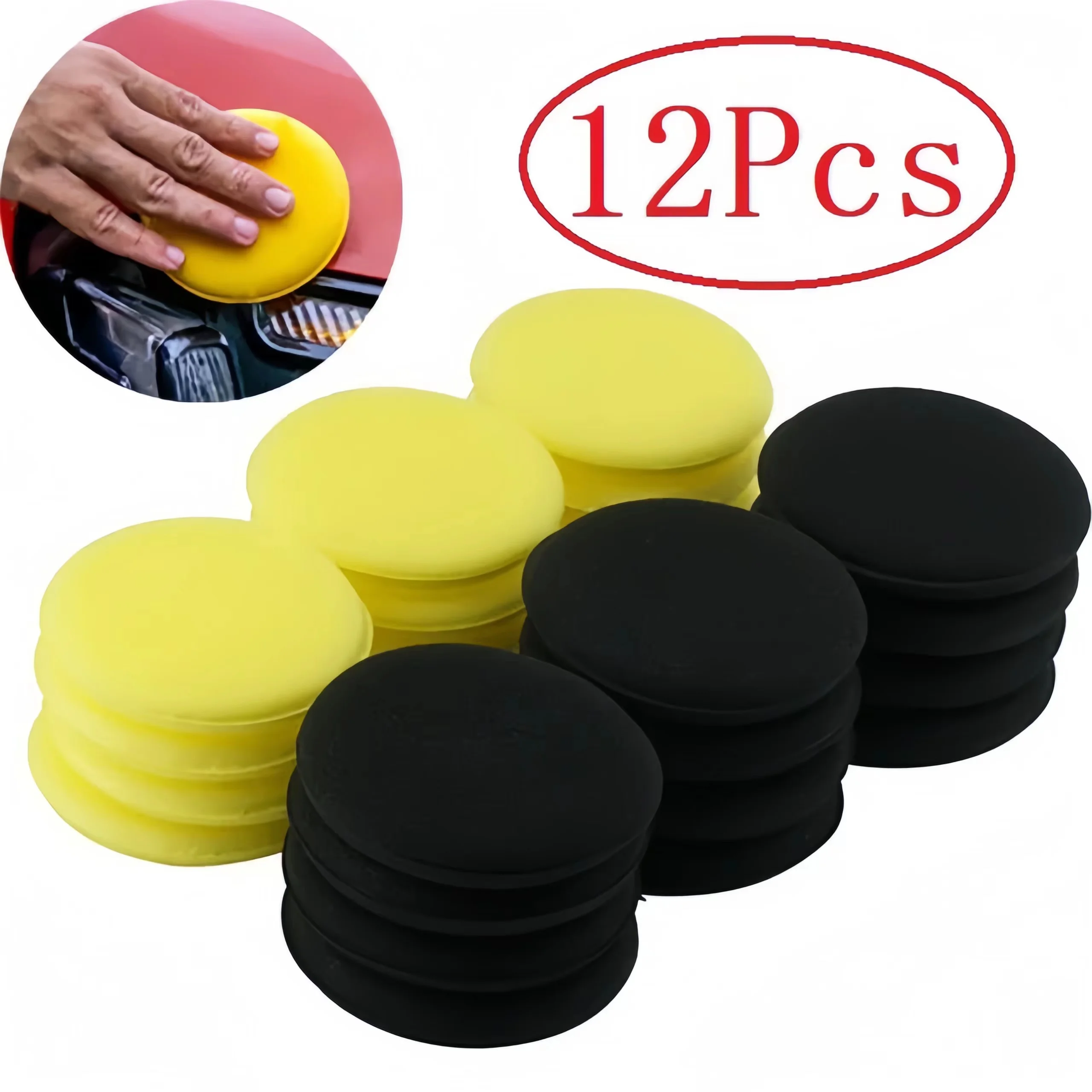 12Pcs Round Car Waxing Polish  - Car Wax Polishing Pad review and price
