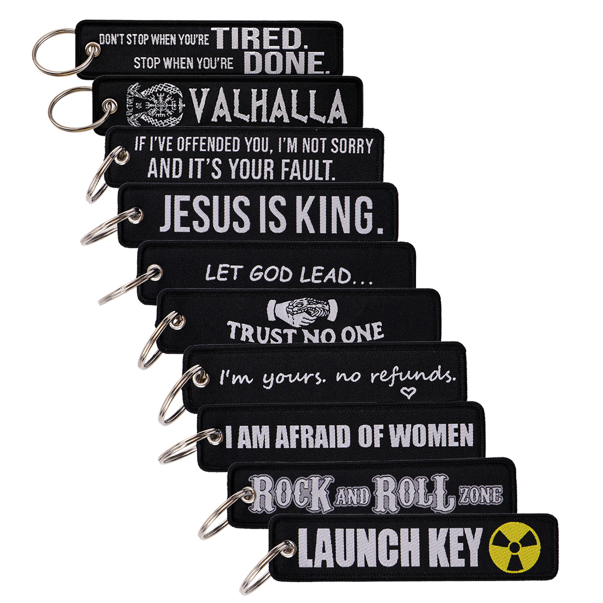 Black Embroidery Key Fob Rock  - Car Accessories Quotation review and price