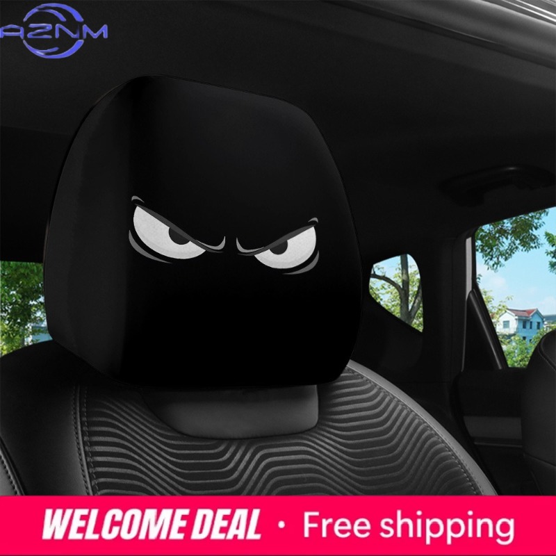 2PCS Evil Eye Printed Car Head - Car Accessories Evil Eye review and price