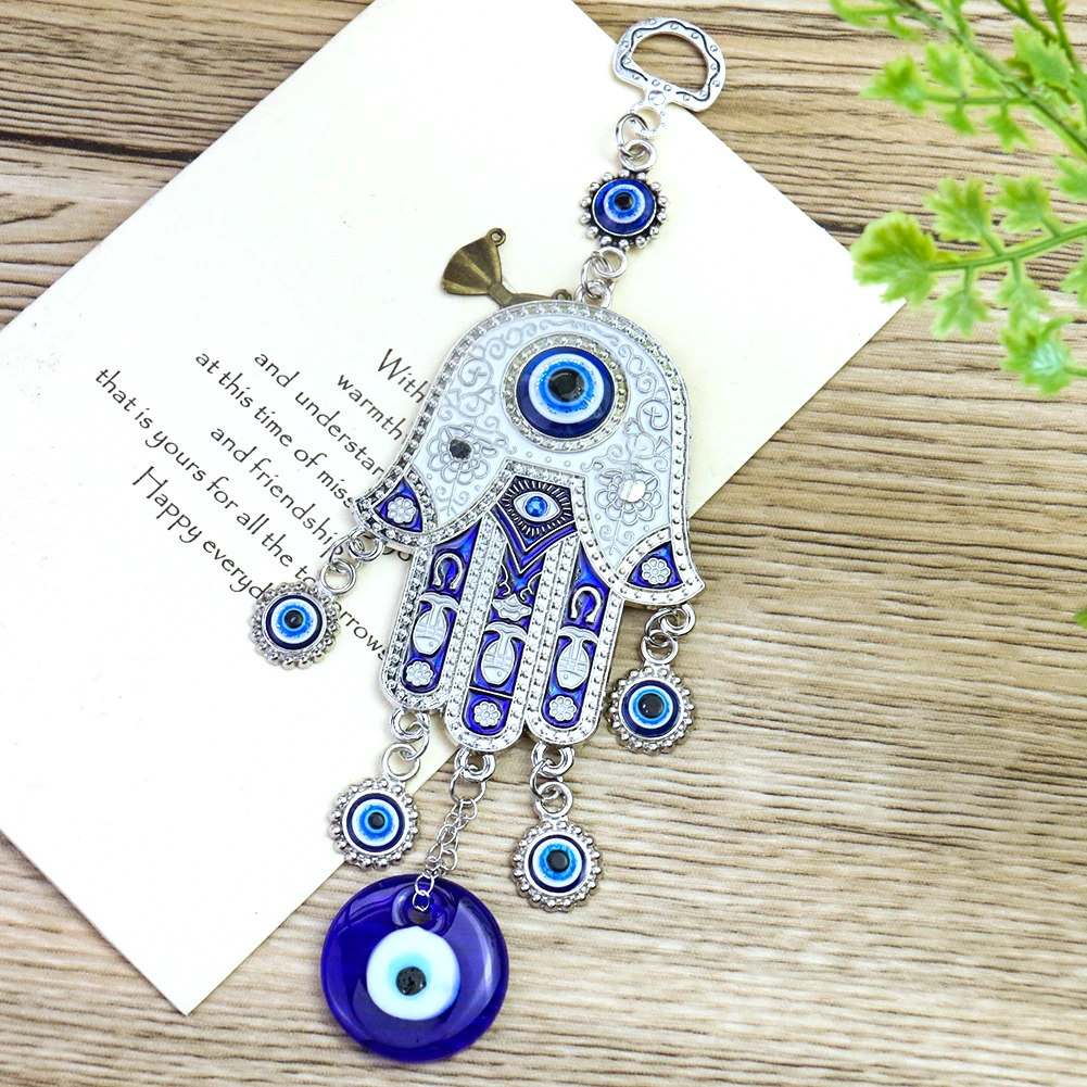 Turkish Fatima Palm Blue Eye K - Car Accessories Evil Eye review and price