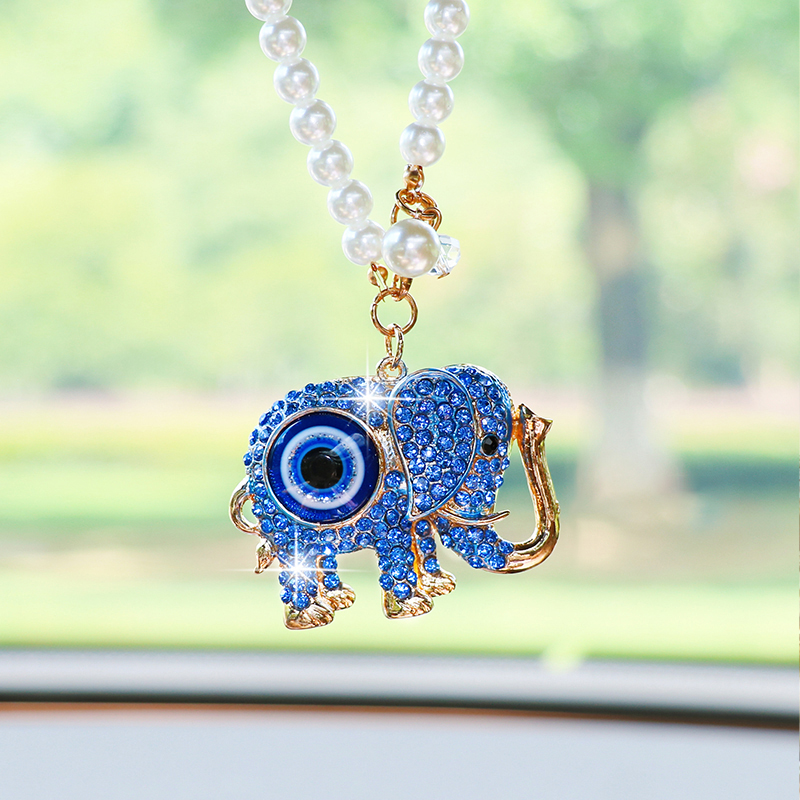 Creative Rhinestone Elephant C - Car Accessories Evil Eye review and price