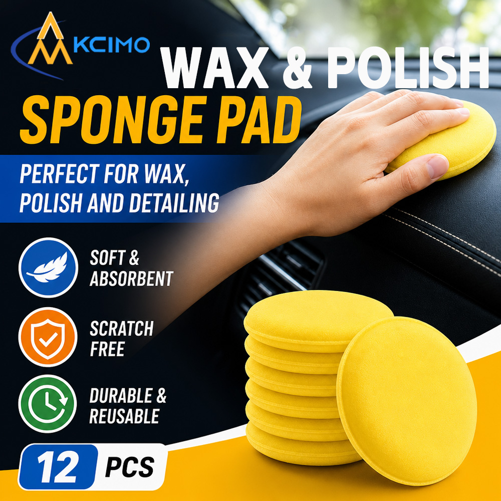 12Pcs Reusable Yellow Round Po - Car Wax Polishing Pad review and price
