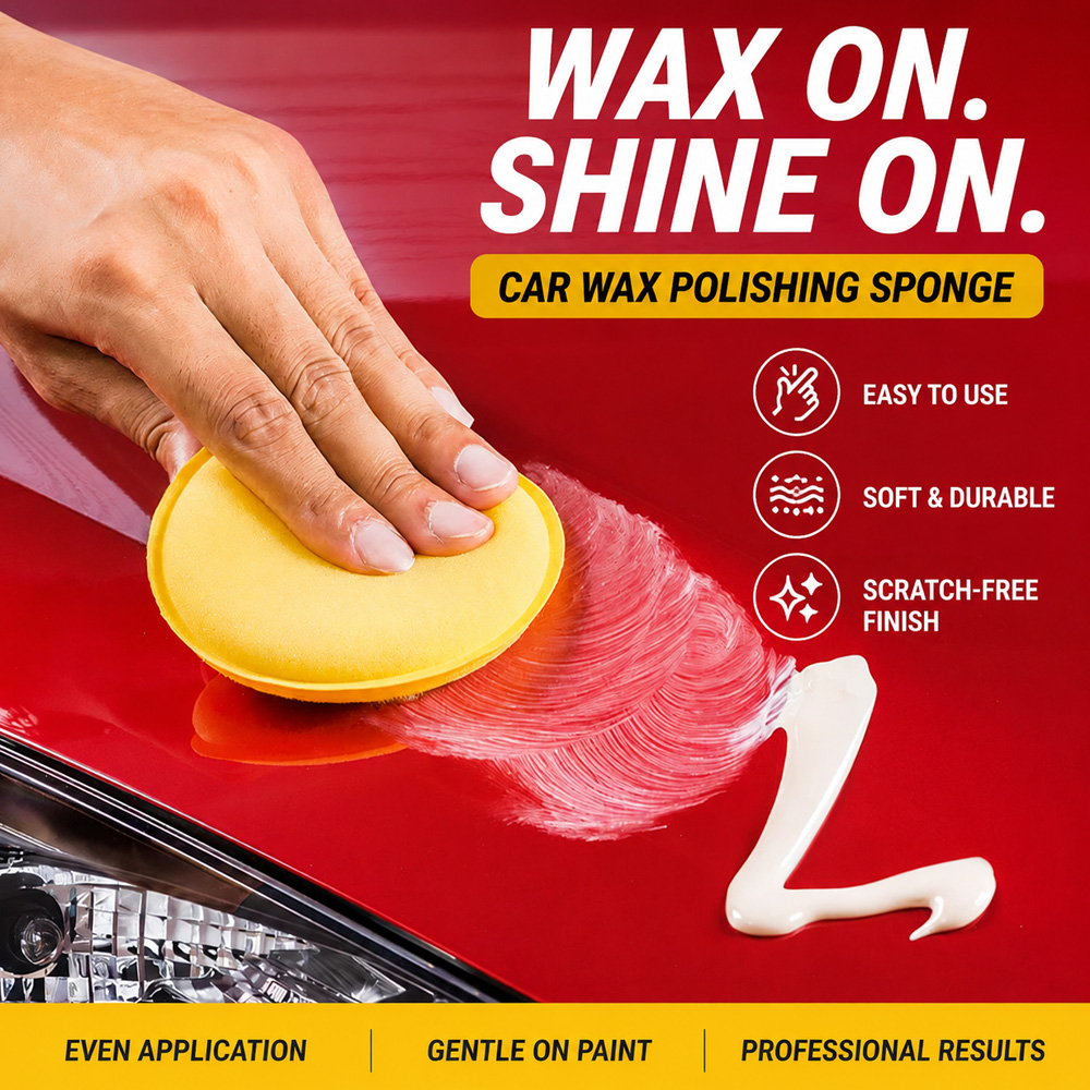 12Pcs Reusable Yellow Round Po - Car Wax Polishing Pad review and price