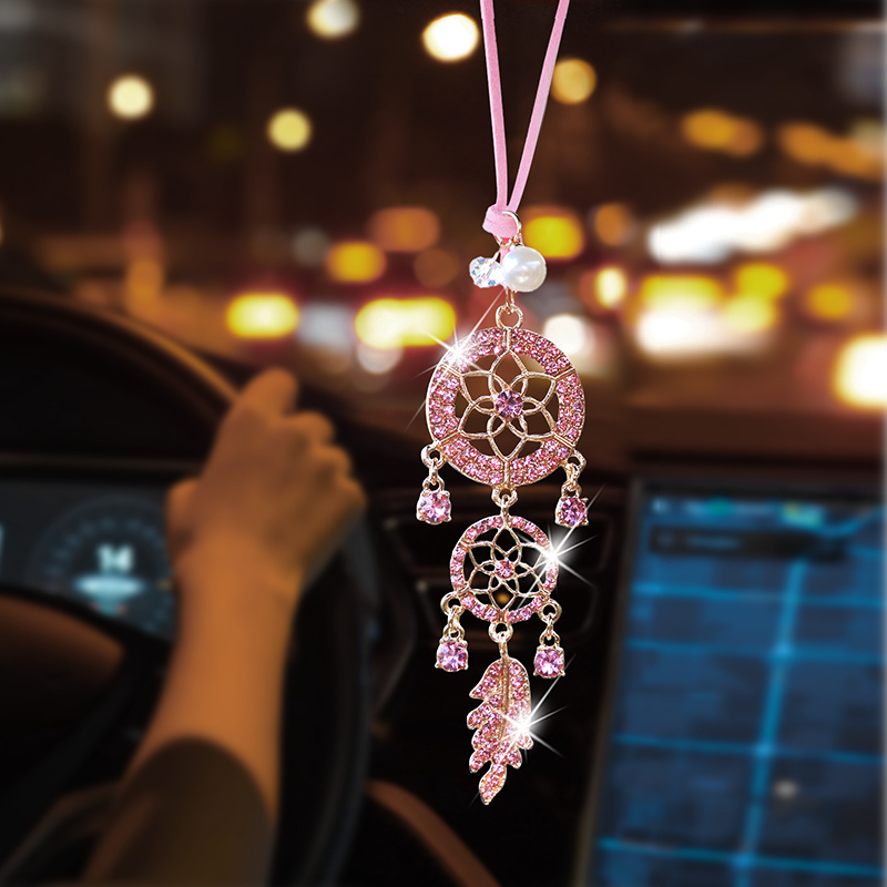 Diamond-encrusted Flower Shape - Car Accessories Evil Eye review and price