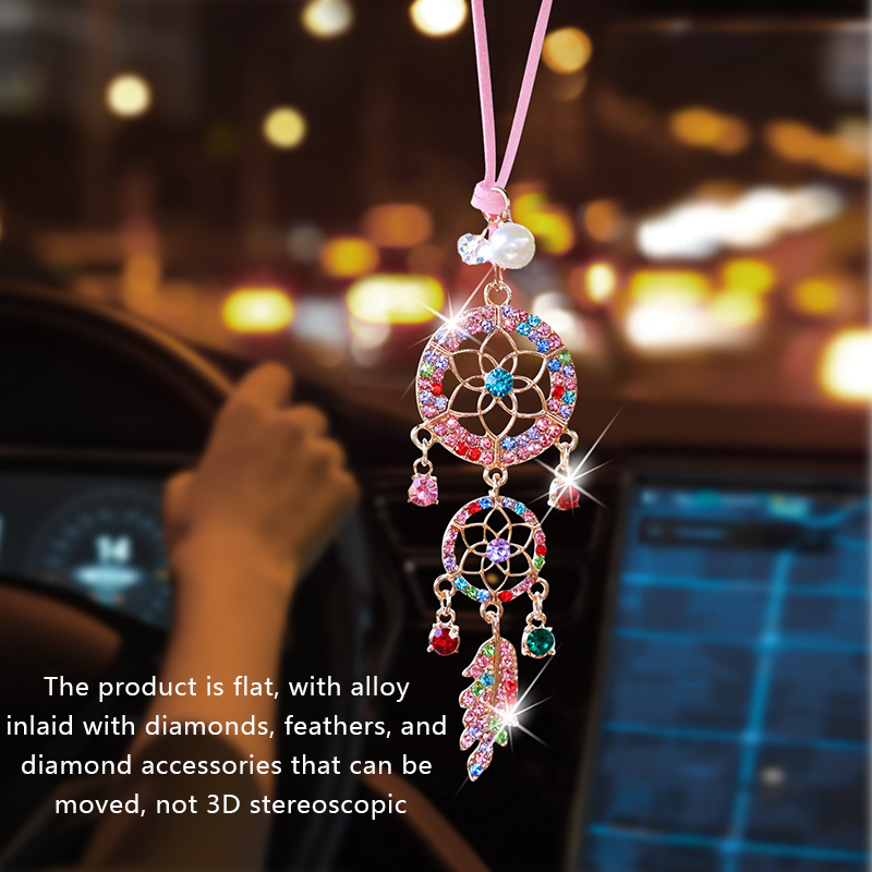 Diamond-encrusted Flower Shape - Car Accessories Evil Eye review and price