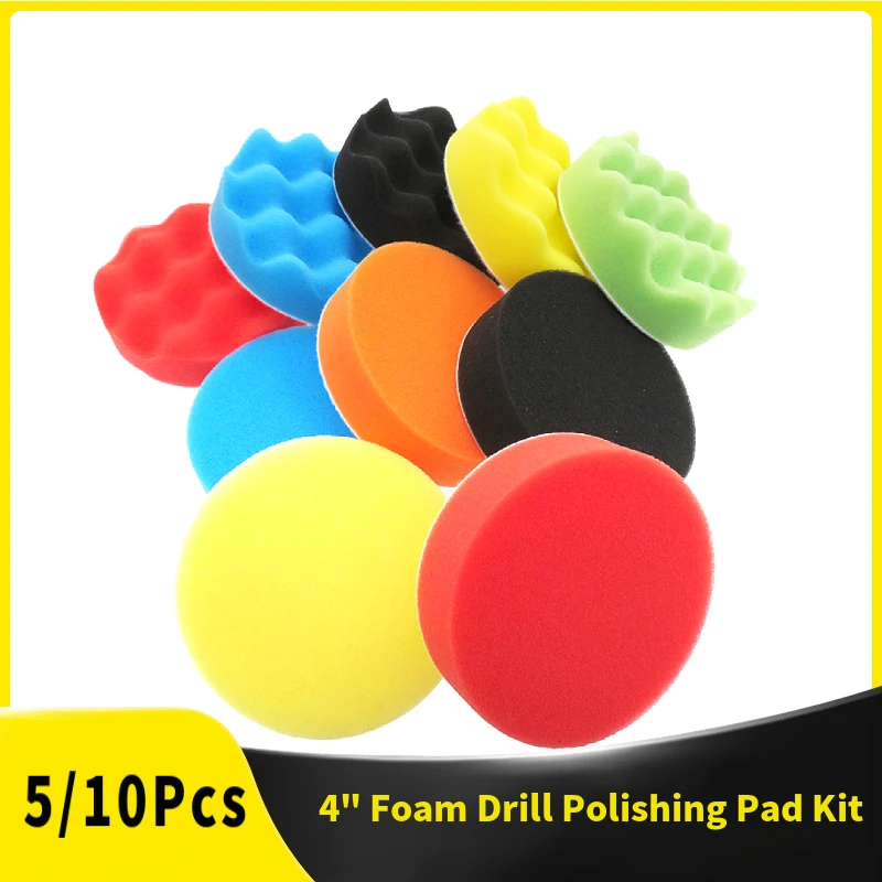 5/10 Pcs 4 Inch Foam Drill Pol - Car Wax Polishing Pad review and price