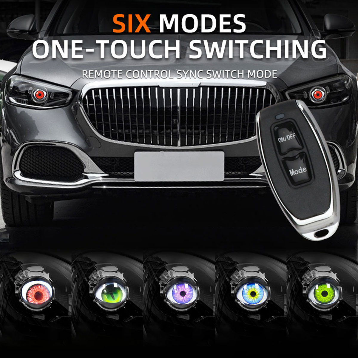 3 Inch Car LED Devil Eyes Demo - Car Accessories Evil Eye review and price